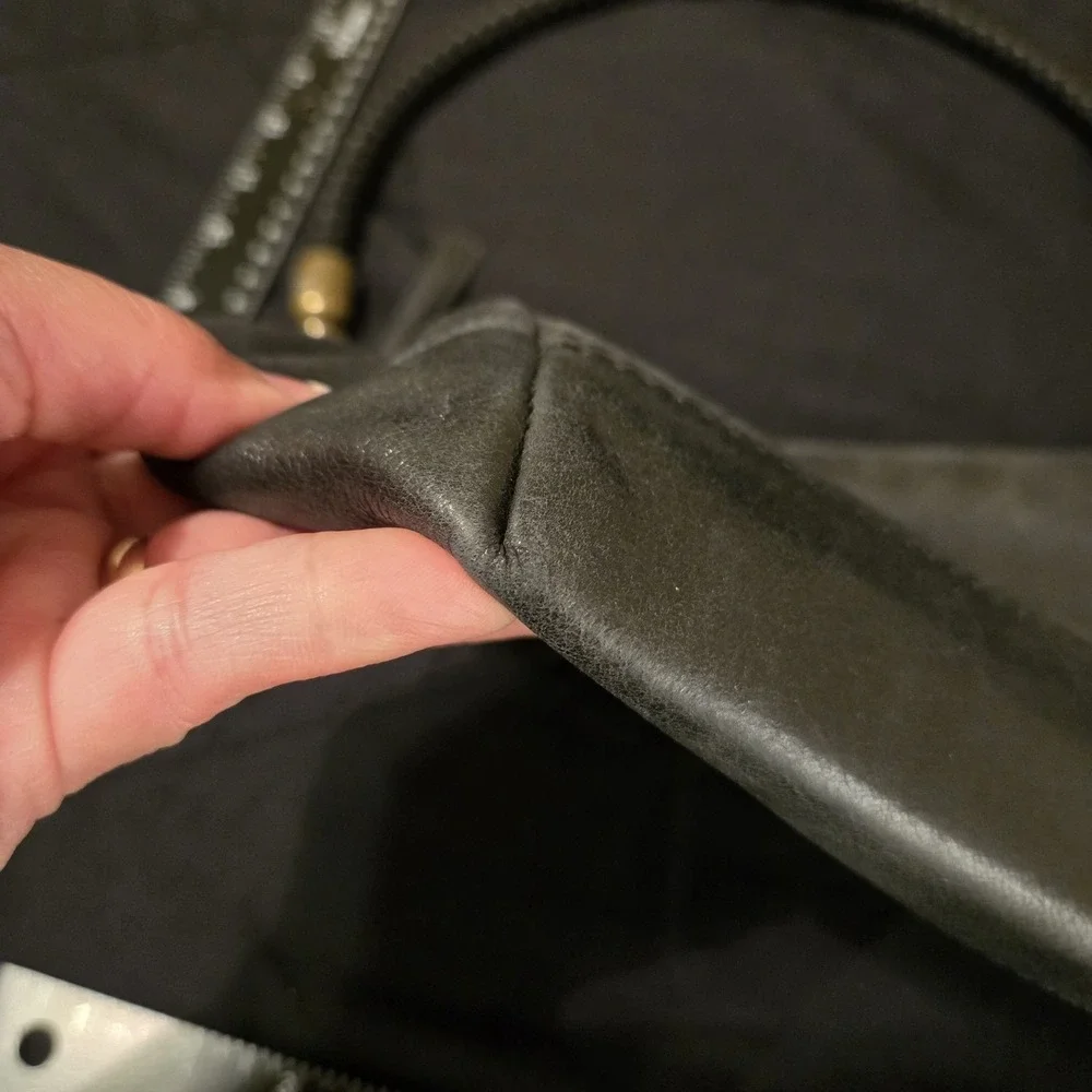 The Sak Indio Leather Hobo Shoulder Bag Womens‎ Medium Black Braided Boho Zip